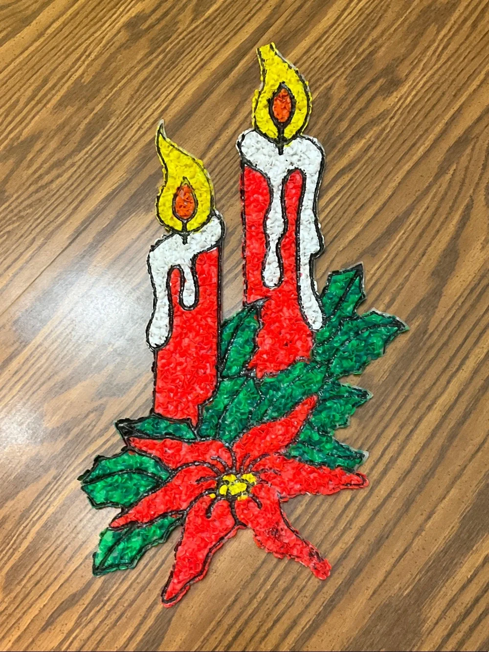 Vintage Candle Christmas Decor, Top Can Top Broken Off